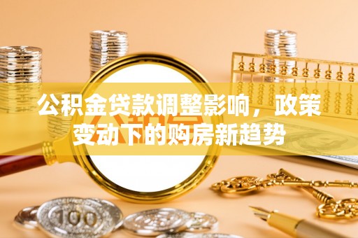 蒲县公积金贷款调整影响，政策变动下的购房新趋势